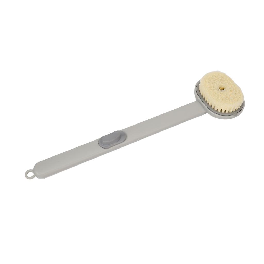Bath Brush Long Handle Removable Brush Head Waterproof Comfortable Brush for Bathrom Grey