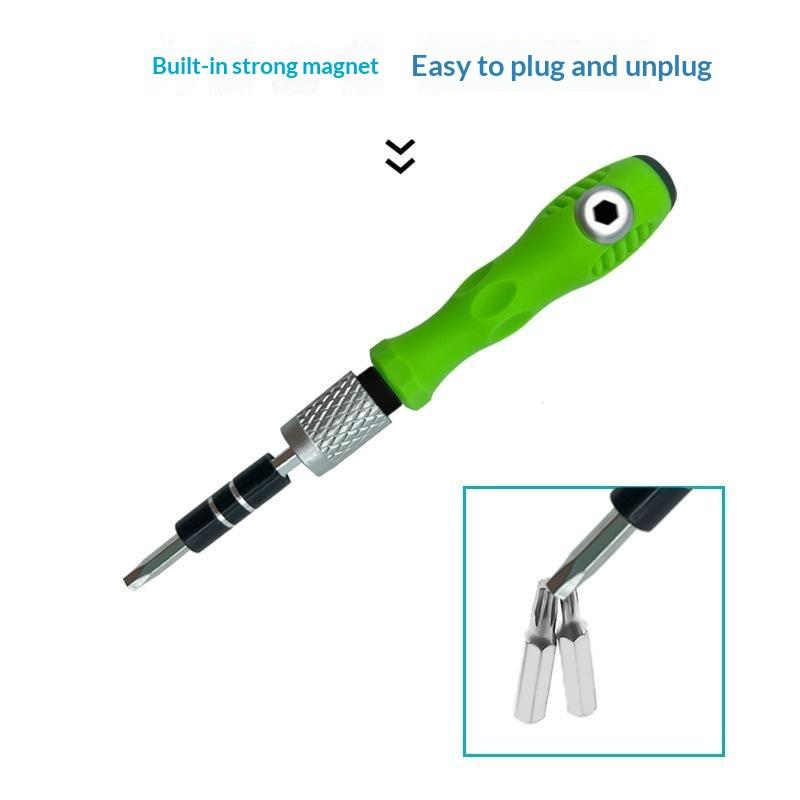 24/32 In 1 Precision Screwdriver Kit Magnetic Non Slip Green Handle for Home Office Daily Small Repair Needs