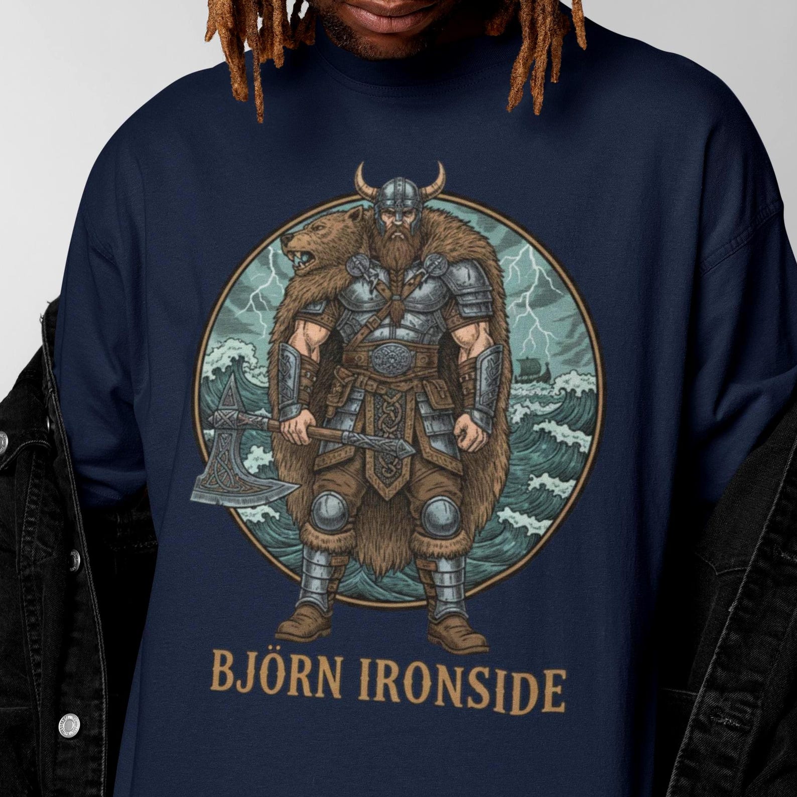 Bjorn Ironside T-Shirt | Norse Mythology | Retro Viking God | Warrior T-Shirt S
