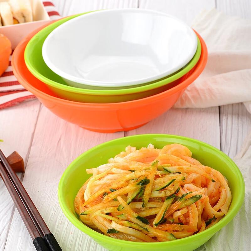 6.5-inch Chinese Style Melamine Noodle Bowls (10-Pack)