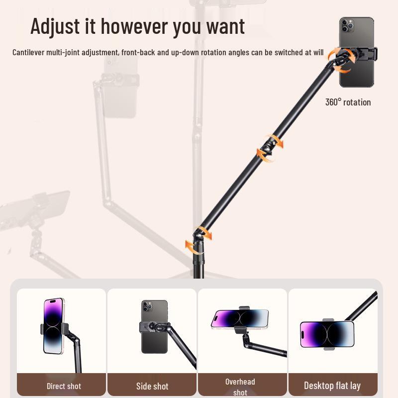 Adjustable Floor-Stand for Streaming, Recording, and Overhead Shots
