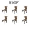 4/6/8pc Plastic Dining Chair Covers with Backrest PVC Transparent Chair Cover Quality Kitchen Protective Chair Covers Dust-Proof