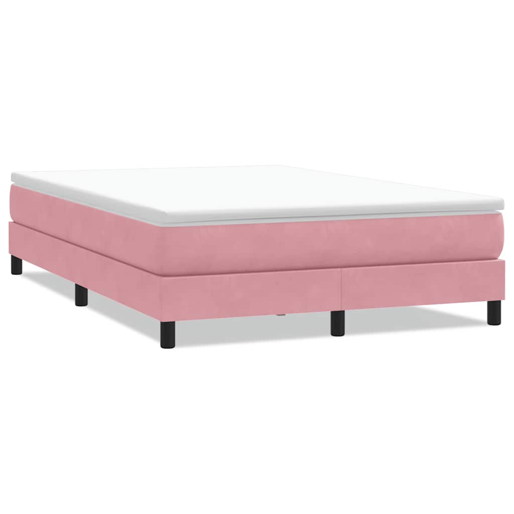 Box Spring Bed Without Mattress Pink 160 x 220 cm Velvet
