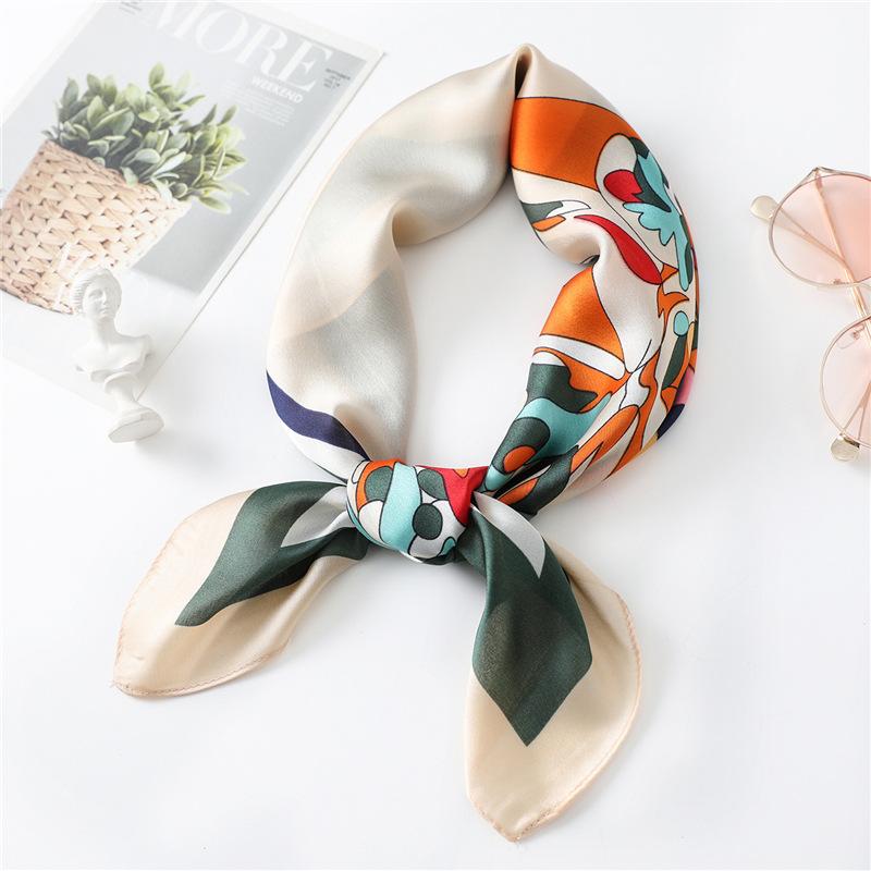 Foreign Style Small Silk Scarf 70Cm Square Scarf Hangzhou Silk Imitation Silk Scarf Professional Women S Scarf Decorative Small Silk Scarf 70*70cm