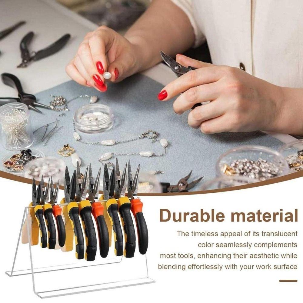 Acrylic Mini Wire Pliers Organizer Simple Jewelry Tool Storage Stand  for Work Bench