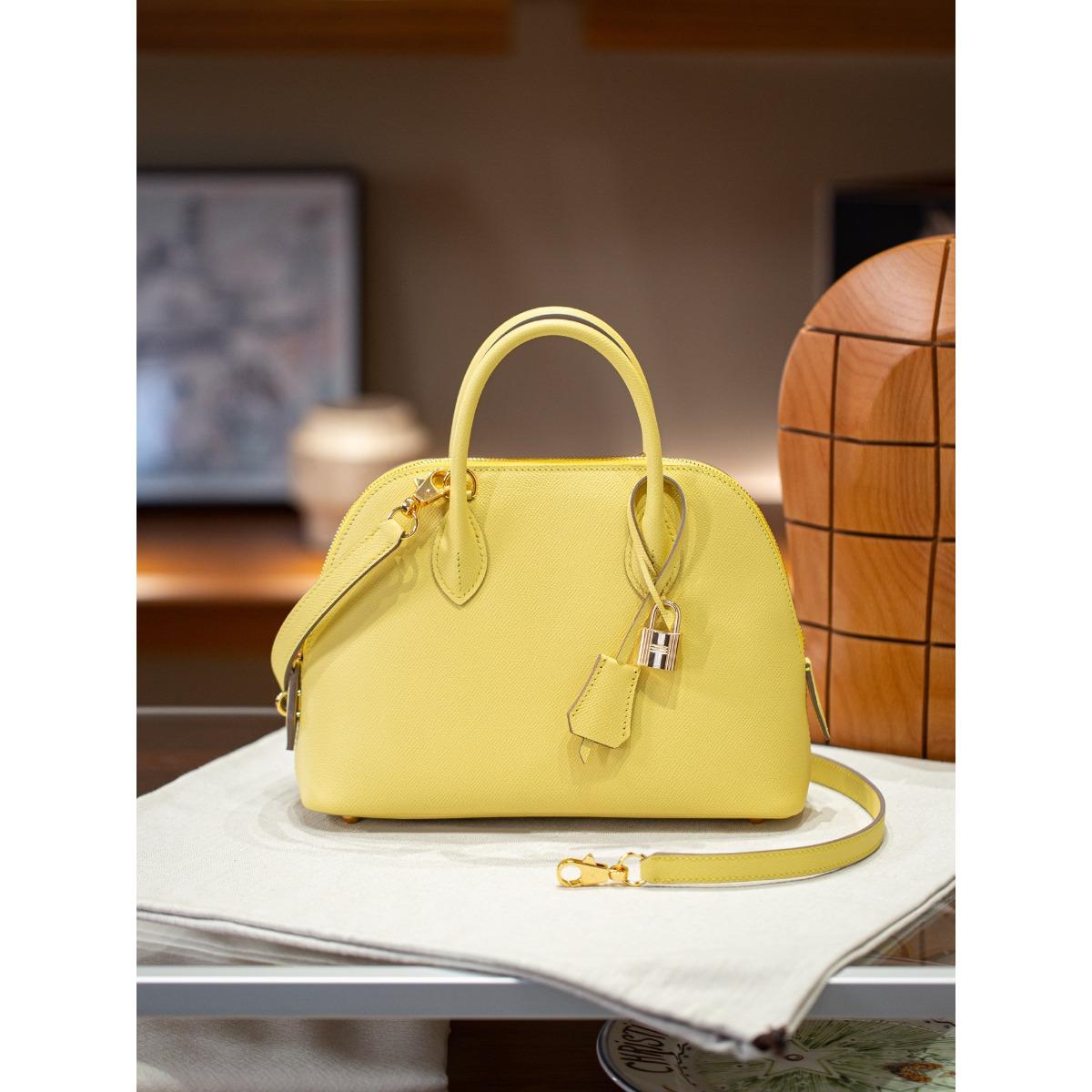 

Kazilan Bolide 25 shell bag explosive high-quality leather handbag autumn and winter bowling bag women s bag 25cm
