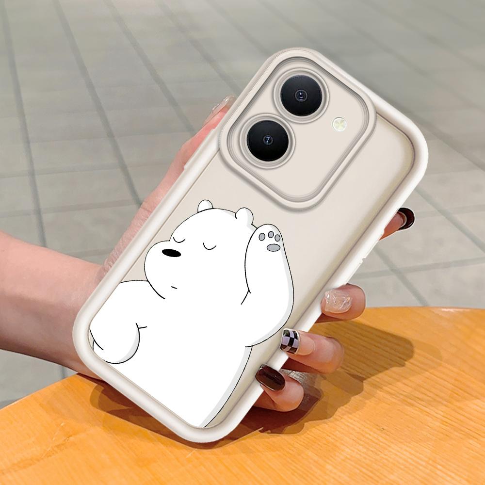 

Мягкий силиконовый квадратный чехол с рисунком лестницы для телефона, полное покрытие, противоударный защитный резиновый чехол для камеры для Vivo Vivo Y36I 5G белый