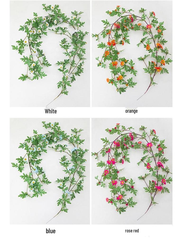 Daisy Vine Sunflower Artificial Flower for AC Pipe and Wall Decor, Wedding & Window Decoration