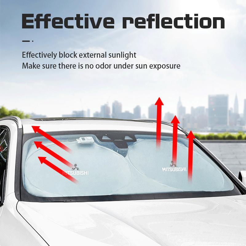 nlvc3 Car Windshield Sun Shade Cover Blocks Rays Protector Auto Interiors For Mitsubishi Eclipse Lancer Outlander Pajero ASX Delica Ex