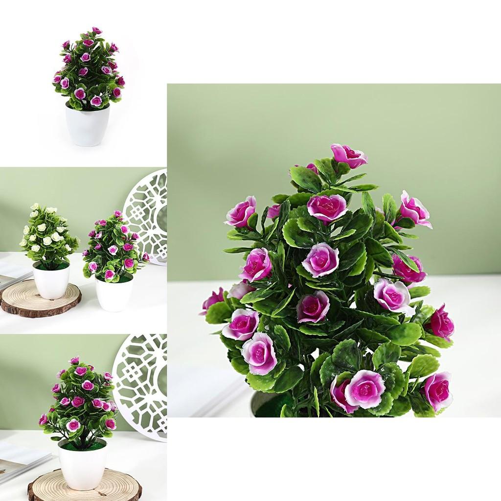 Hibiscus Flower Simulation 25pcs Round Small Potted Plants For Coffee Table Decoration And Photography