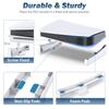 Horizontal Stand For PS5 Console, Anti-Slip Base with EVA Foam, Secure Fit With Screw, White ABS Bracket
