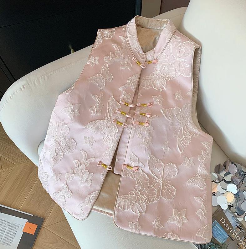 

Весенний жилет женский 2025 новый универсальный жилет на жилет жилет 3XL [recommended 138-75 kg] розовый