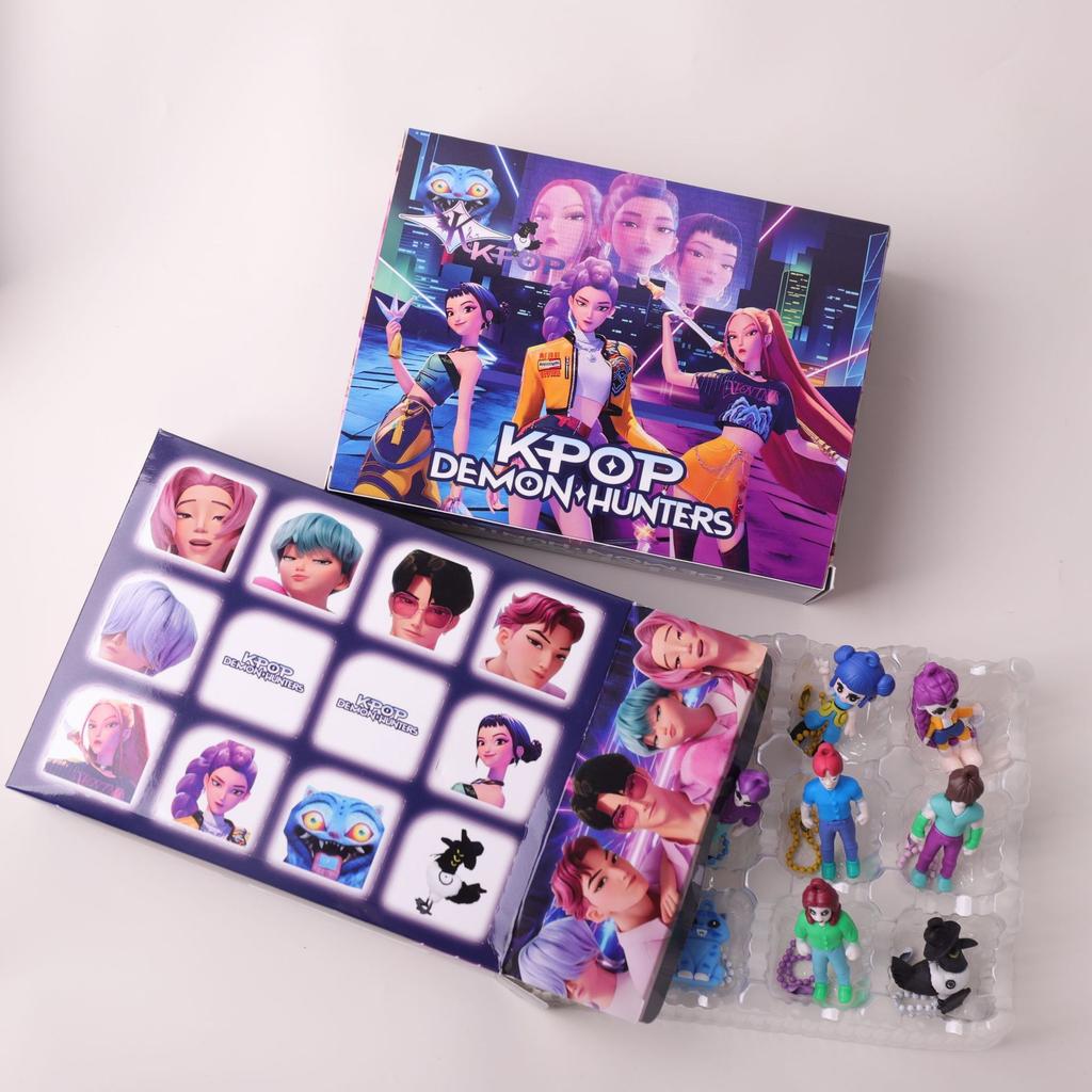 New KPOP Demon Hunter Girl Group Blind Box Figure Series Soft Rubber Keychain Pendant Desktop Blind Box Display Ornament Popmart