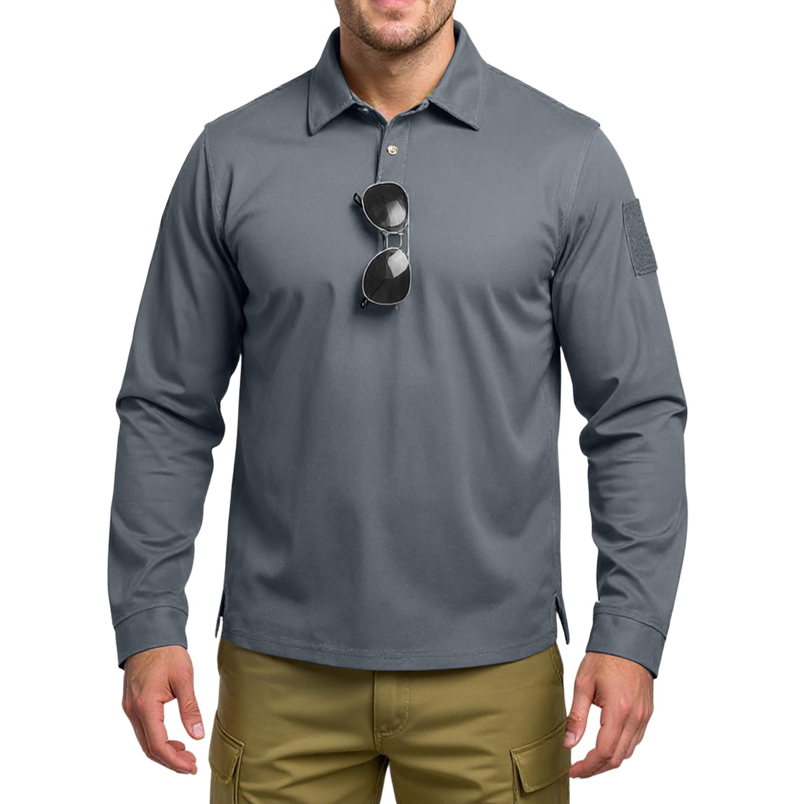 

Мужская повседневная рубашка свободного кроя с воротником и длинными рукавами, быстросохнущая XXXL