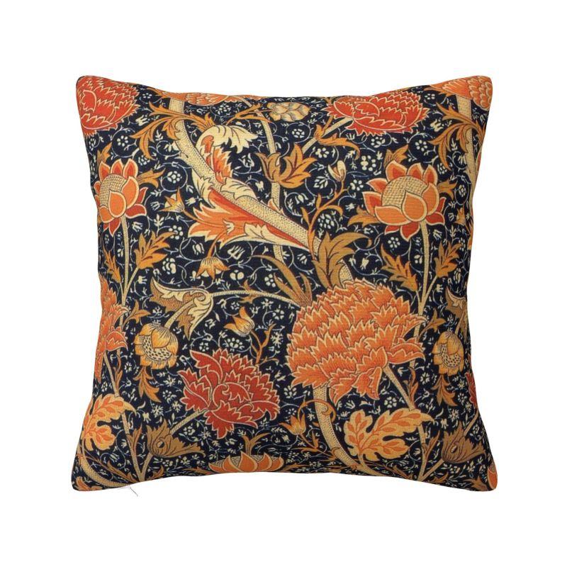 Custom Nordic William Morris Vintage Sofa Cushion Cover Soft Floral Textile Pattern Throw Pillow Case Home Decor