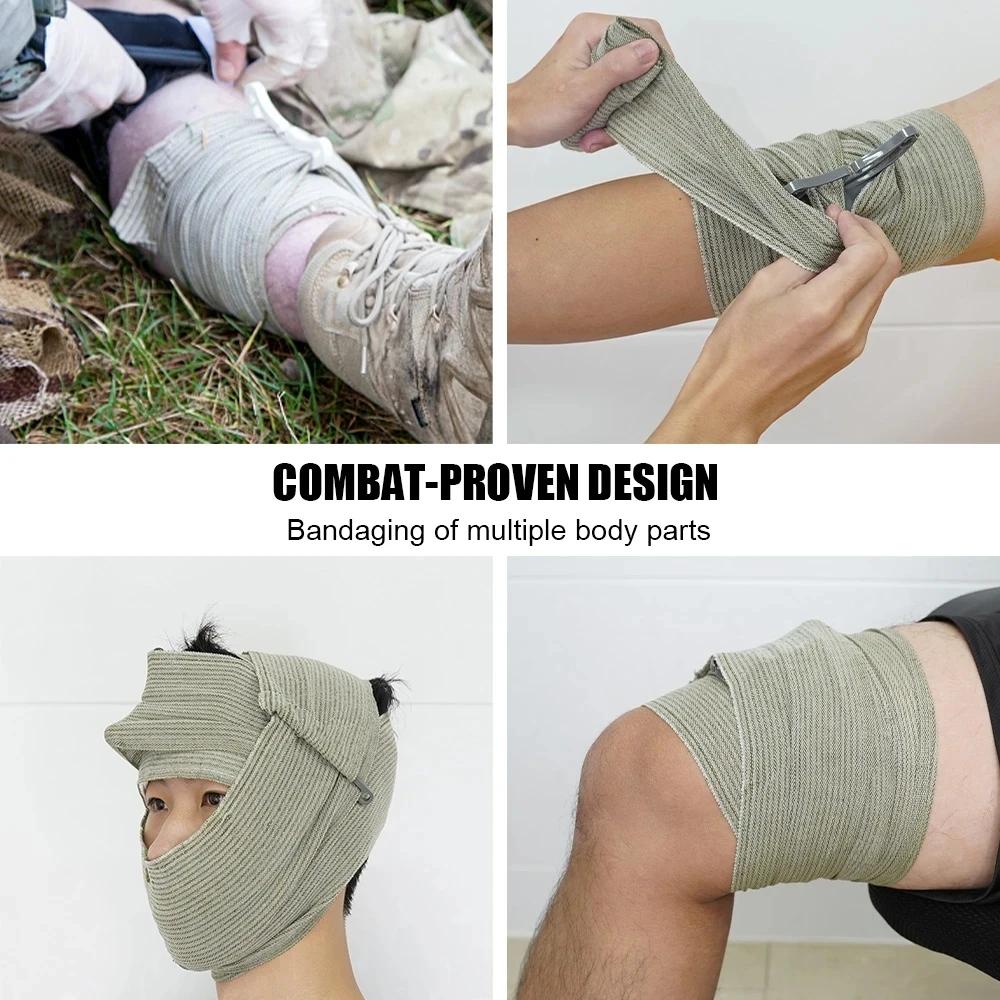 Bandage Trauma Kit Emergency Compression Tourniquet Medical Dressing Sterile Roll Bandage High Elastic First-aid Outdoor Use