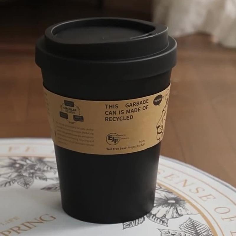 Tabletop Coffee Cup Trash Can Swing Open Cover Great For Kitchen Living Area Or Workplace