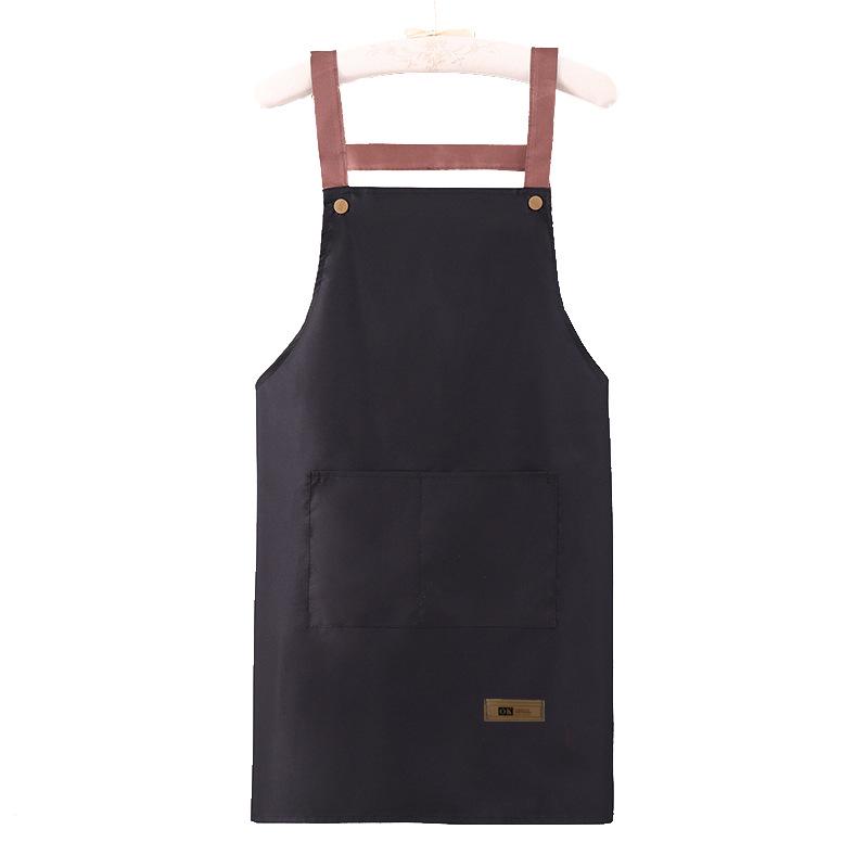 Korean Style Waterproof and Oil-Proof Apron: Durable, Stain-Resistant, with Custom Text for Adult Kitchen and Work Use