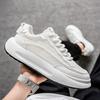 Summer new heightening casual board shoes mesh ice silk breathable thick sole color matching youth trendy shoes