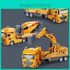 Mixer Simulation Excavator Truck Mounted Soil Truck Toy Model Can Rotate