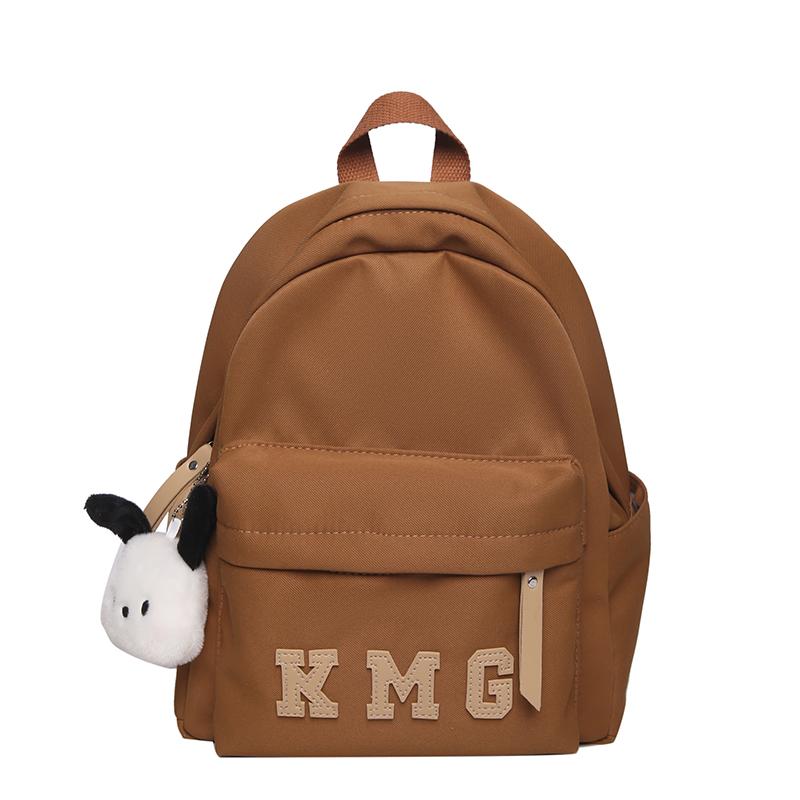 

Студентська шкільна сумка Letter Одноколірний жіночий дорожній маленький рюкзак коричневий