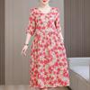 Summer Plus Size Elegant Dresses for Women  Casual Half Sleeve Long Dress