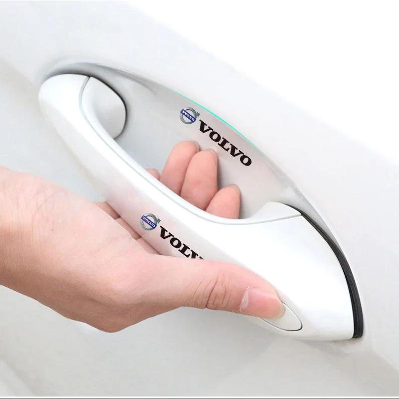 Car Door Handle Bowl Sticker Anti-collision Strip Decals for Volvo XC60 S90 XC90 S60 XC40 V60 V90 S40 EX30 C40 C70 Accessories