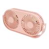 Double Fan USB Charging Fast Heat Dissipation 360 Degrees  Rotation Double Head Fan Mini Desk Fan for Dormitory Desktop