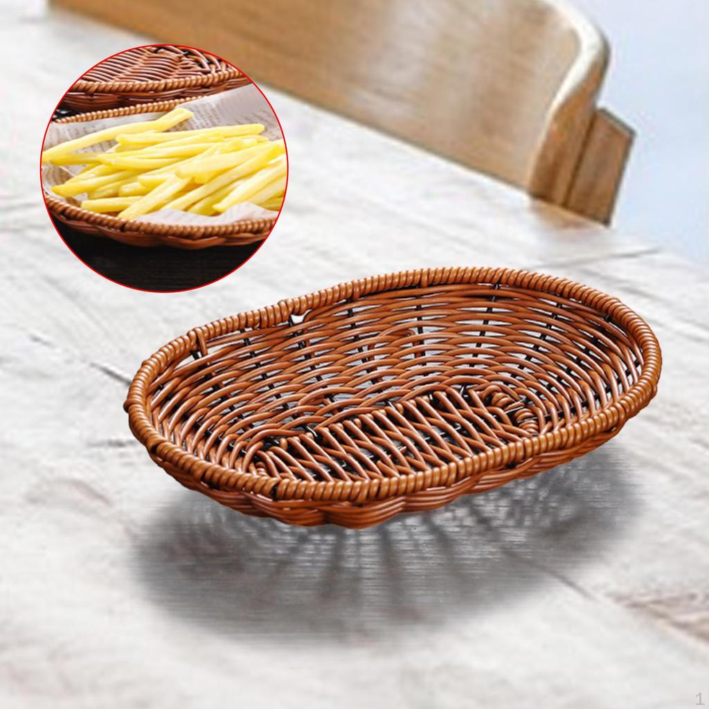Bread Basket, Kitchen Fruit Holder, Decorative Basket Serving Tray Food Organizer for