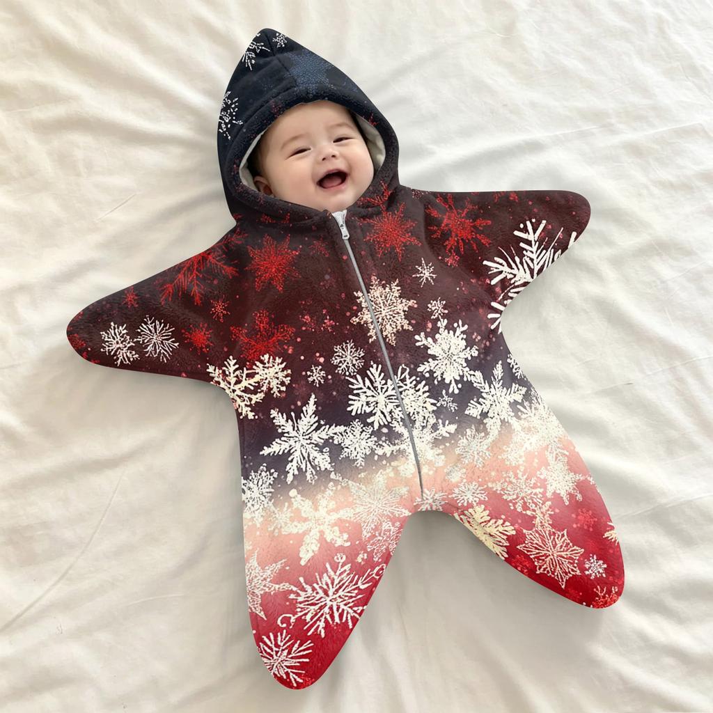 Baby wikkeldeken met print - Flanel - Schrikwikkel voor Kerstmis, Baby slaapzak voor pasgeborenen en uitstapjes