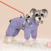 Dog Raincoat with Harness Waterproof Jacket for Small Dogs Adjustable Reflective Dog Rain Overalls Four Legged Raincoat Pet Rain 5