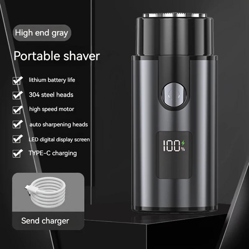 Mini Portable Electric Usb Rechargeable Shaver Mens Razor Portable Waterproof Razor Pocket Size Wet and Dry Mens Razor Trimmer