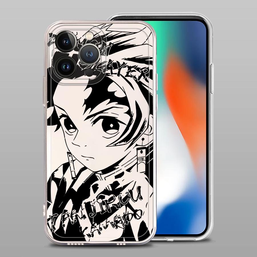 

Чехол для iPhone 17 Pro Max XR 12 Mini 16 14 Plus XS Max 15 11 13 Pro Air 7 8 Мягкий чехол для телефона Аниме D-Demon S-Slayer iPhone 11