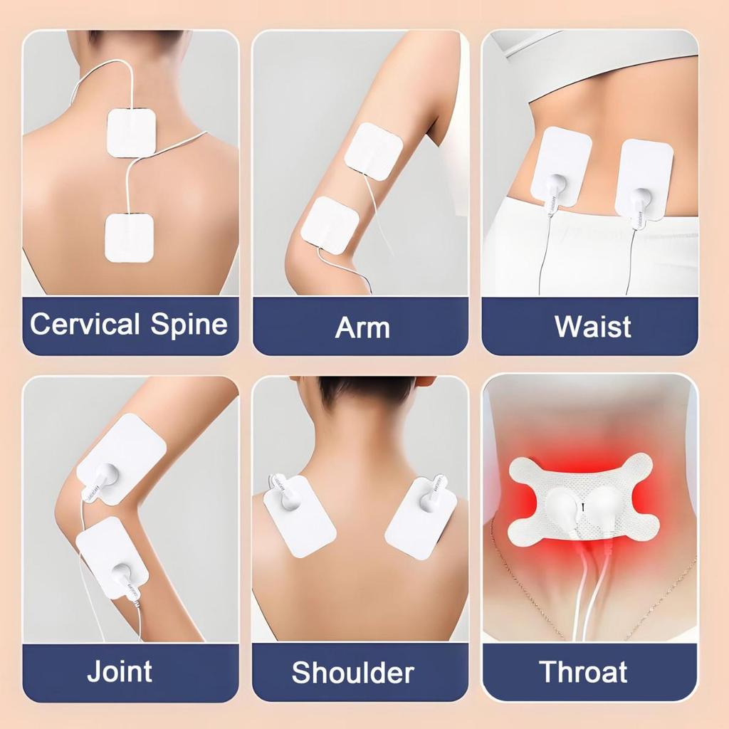 Dual Output Pulse Acupuncture Massager Patch for Cervical, Lumbar, and Back Therapy