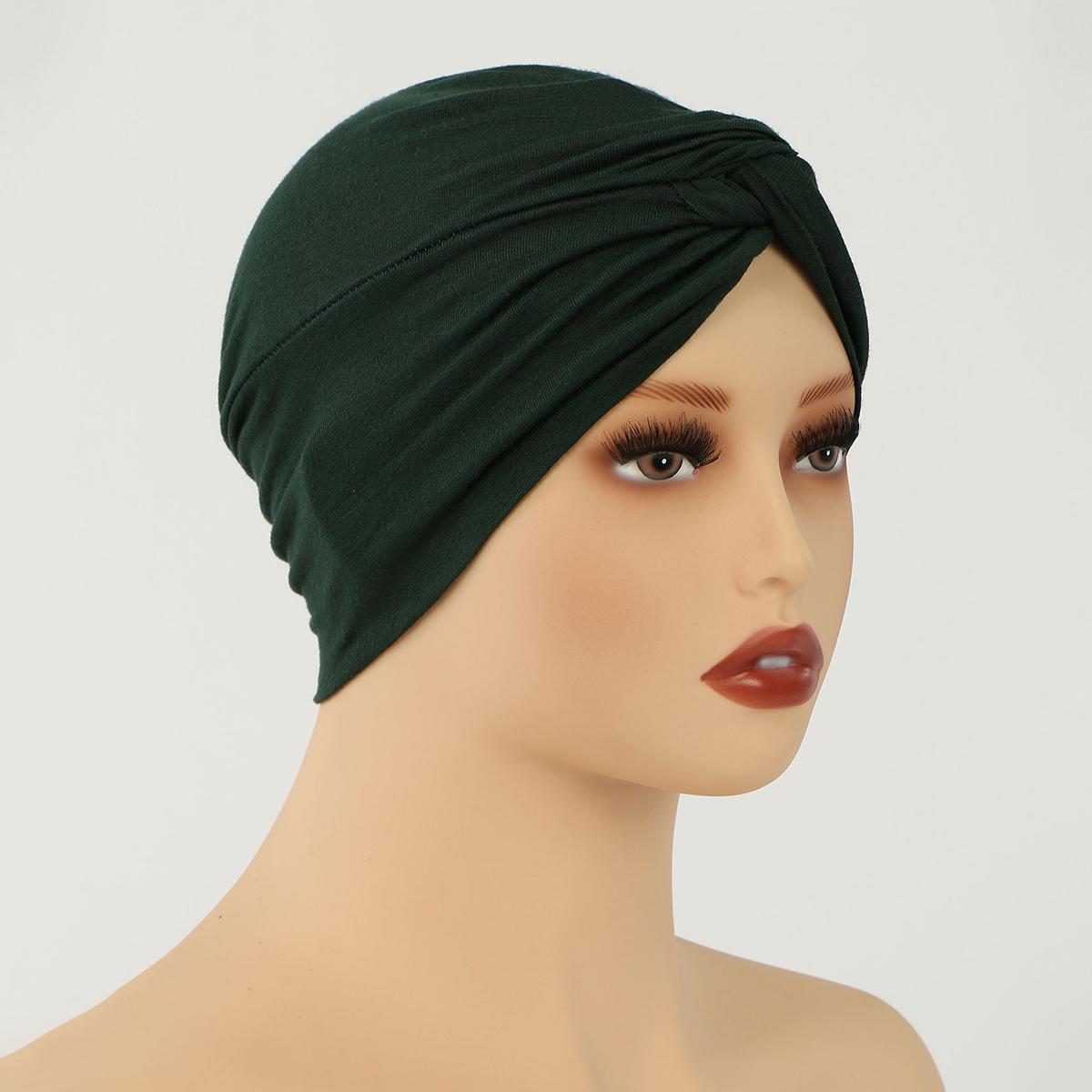 

Мягкие эластичные модальные мусульманские шапочки-хиджабы, модная женская шляпа, платок на голову, однотонный тюрбан для ухода за волосами, шапочка-боннет, шапочка для химиотерапии