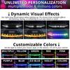 APP Control RGB Car Hood Light Strip Multi Color LED Engine Bay Accent Lighting Ambient Exterior Decoration Trunks SUVs Pickup