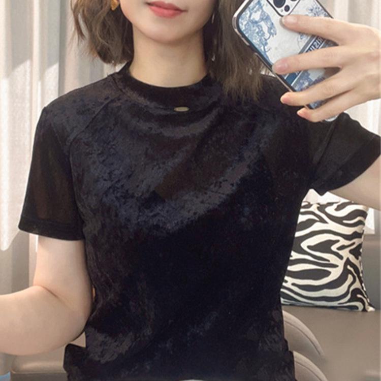 2024 Summer Plus Size Women's Casual Slimming Short Sleeve Top
