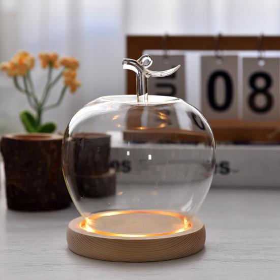 Glaskupa med träbas Klar glaskåpa Dammtät Dekorativ visningskupa för konserverade blommor Miniatyrer Smycken