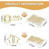 Hesena 120 Pcs Paper Clip Set, 60 Pcs House & 60 Pcs Key Shaped Paperclips for Office, Real Estate Agent,Realtors Gifts (Gold)
