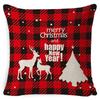 New Christmas Pillow Cover Four-piece Set Pillow Cushion Office Lumbar Backrest Decorative Backrest