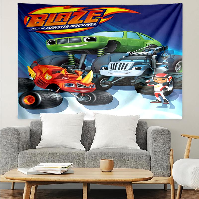 Truck Print Tapestry, Backdrop, Easy Setup, Ideal for Bedroom, Office & Living Room, with Aesthetic Wall Hanging Decor.