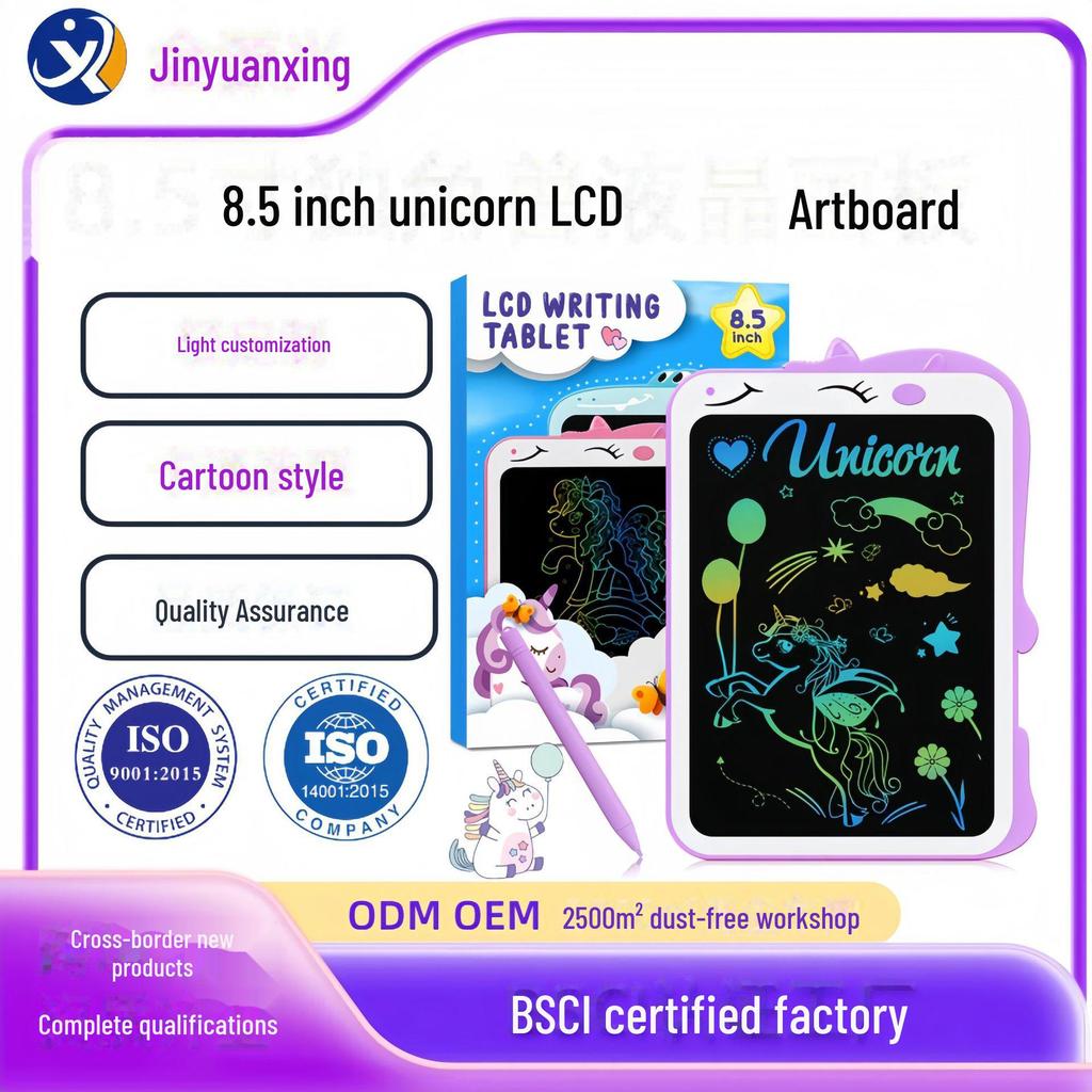 8.5-Inch LCD Colorful Erasable Drawing Board for Kids – Eye Protection Educational Toy and Holiday Gift