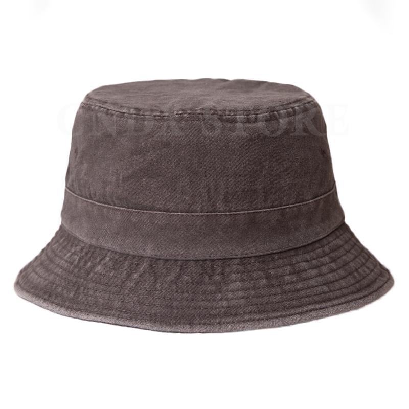 Washed Denim Bucket Hat Windproof Strap Big Head Fisherman Cap Men Women Korean Streetwear Style 60–64cm Oversized Outdoor Hat