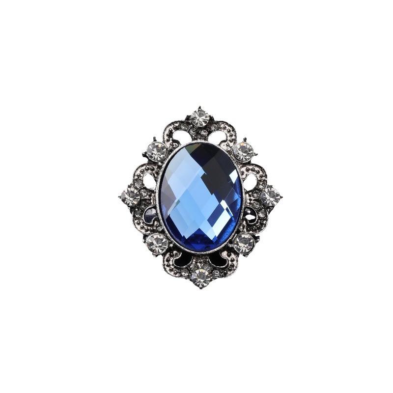 Pánský císařský kroužek na límec s kamínky Klip na kravatu Kroužek na kravatu Vintage rytířský kroužek na kravatu Spona na kravatu pro společenskou košili