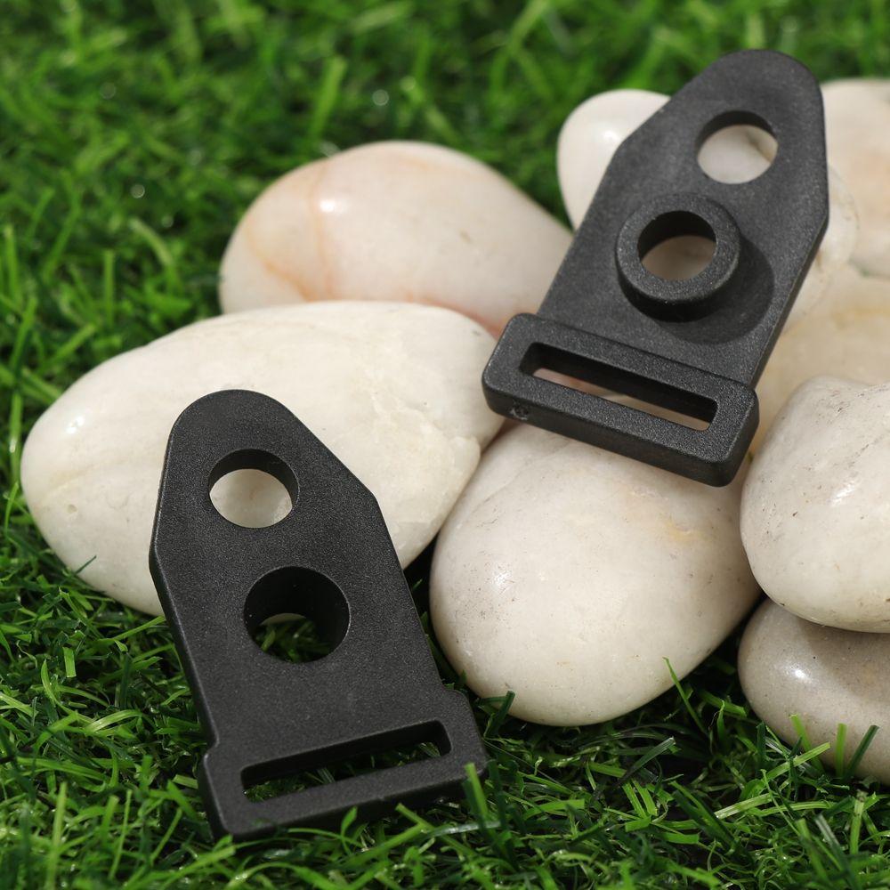 10/20pcs Double Eyes Tool Black Wind Rope Buckle Tent Clip Outdoor Camping Traveling Tent Feet Clamp