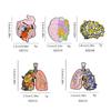 Blume Organ Emaille Pin Cartoon Pflanze Magen Lunge Darm Gehirn Schmetterling Brosche Schmuck Geschenk für Freunde Kind