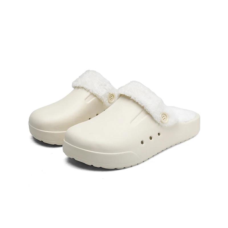 Fashion Winter Men's Slippers Fashion Eva Waterproof Platform Male Footwear House Outdoor Mans Slippers Non-slip Man Slipper Main Push