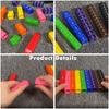 Montessori Math Toys for Children Fraction Stacking Tower Activity Set Math Accessories Counting Rainbow Blocks Teaching Aids 6+