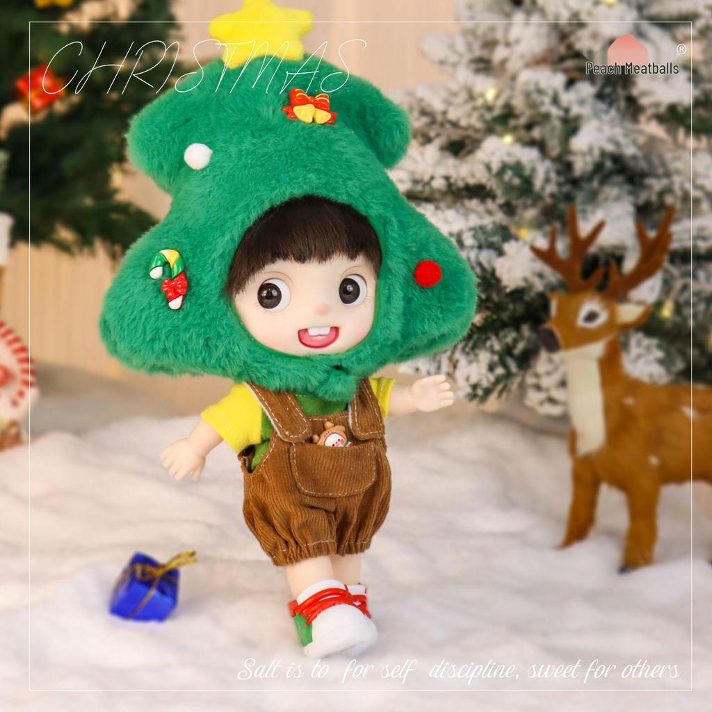 Trendy 9-inch BJD Christmas Tree Snowman Doll with Changeable Clothes - Hot-selling Holiday Gift