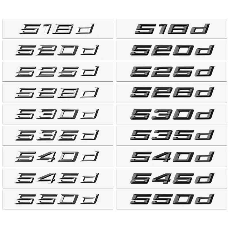 AAAOJ1 ABS Black Letters For Car BMW M Logo 520e 525e 530e 528d 535d 518i 540i 545i 550i Xdrive 4MATIC Trunk Emblem Sticker Accessories